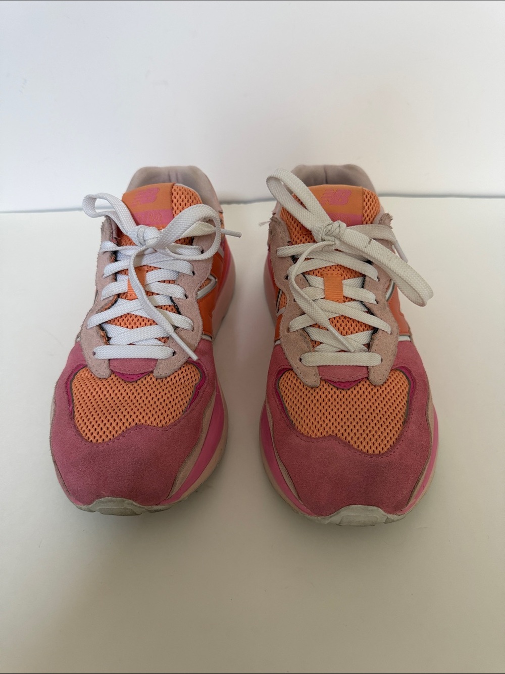 New Balance 57/40 Women's Pink and Orange Retro Sneakers